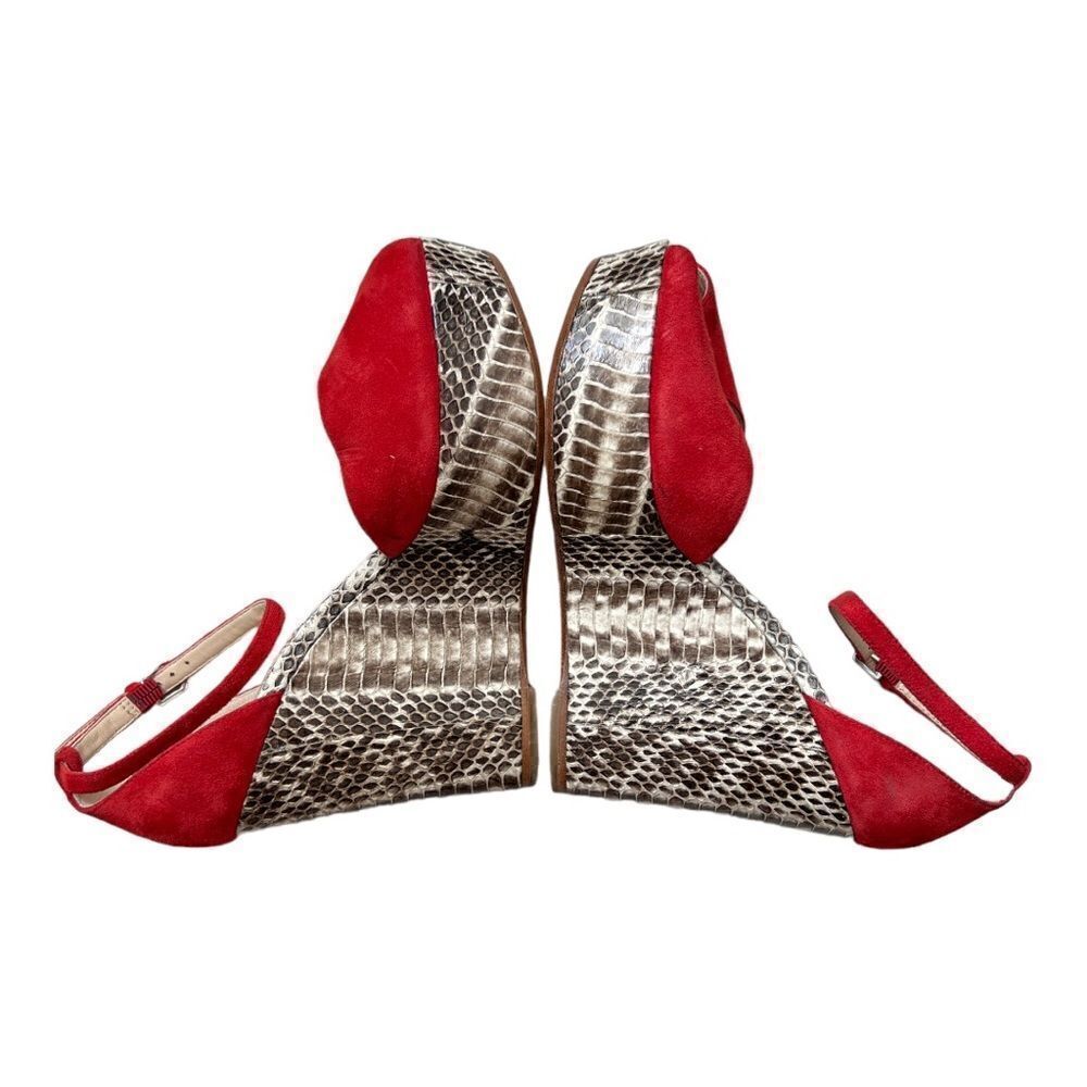 KORS Michael Kors Python Platform Wedges Size 6M - image 5